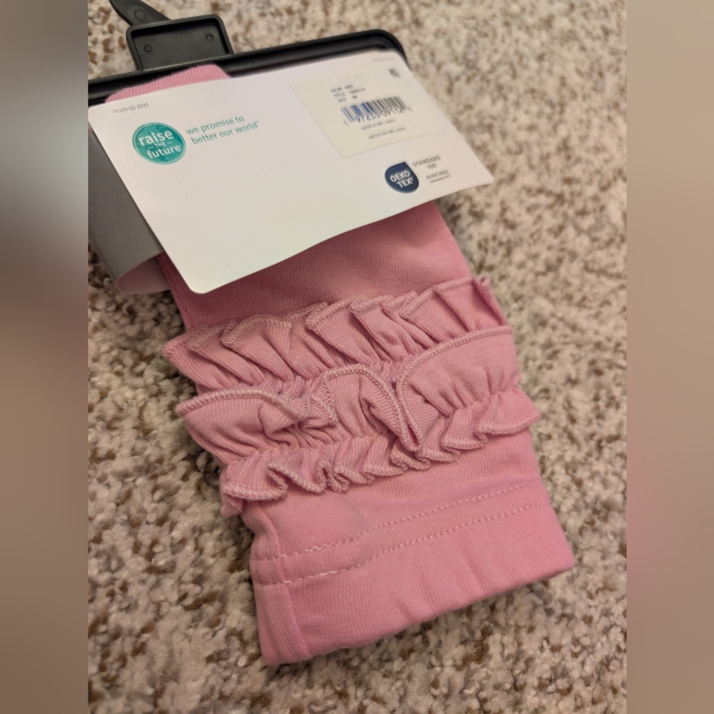 3 NWT Carters Newborn Pants Floral Purple Ruffle Grey - Picture 3 of 4